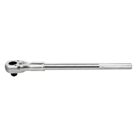 AmPro Heavy Duty 3/4" Ratchet 500mm with chrome vanadium steel, 24-tooth action, and ergonomic knurled handle for durability.