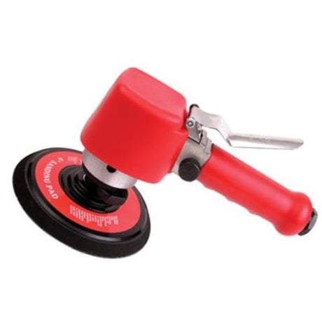 AmPro Heavy Duty Air Dual Action Sander 150mm with vibration-free design, adjustable speed, and compatible with adhesive sandpaper.