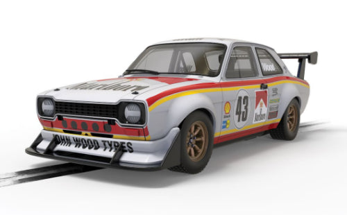 Detailed slot car replica of the Ford Escort Mk1 RSR, celebrating Lea Wood's racing legacy with exceptional craftsmanship.