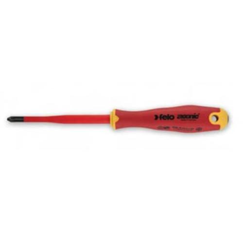 Felo 415 Ergonic E-slim Screwdriver  Pozi #1 x 80mm Insulated Hardened Tip