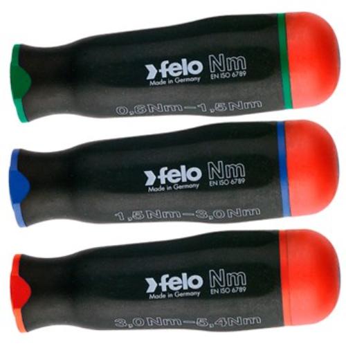 Felo 100 Nm Screwdriver Handle, precision torque adjustment tool, robust design, ideal for sensitive materials and electrical applications.