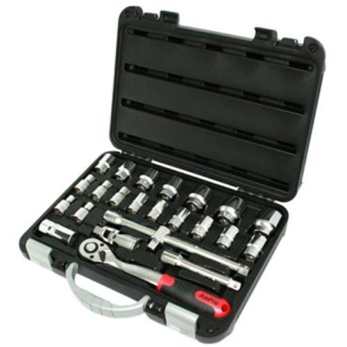 AmPro Socket Set 1/2" Dr 10-32mm 6pt 24pc (in Blowcase)