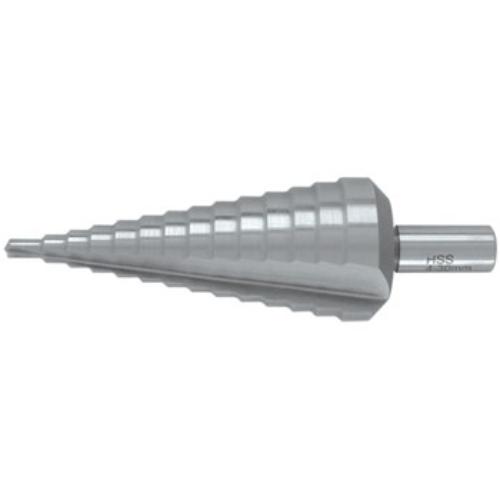 Rex-Plus HSS Step Drill 4-20mm, ideal for precise holes in metal, wood, and plastic with durable high-speed steel construction.