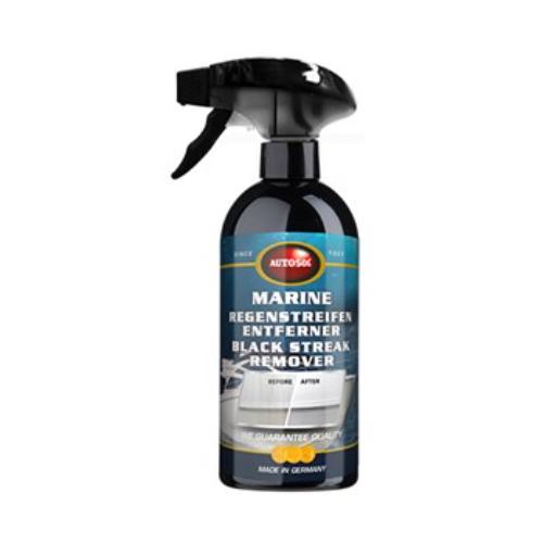 Autosol Marine Black Streak Remover 500ml effectively cleans black streaks and pollutants from various boat surfaces.