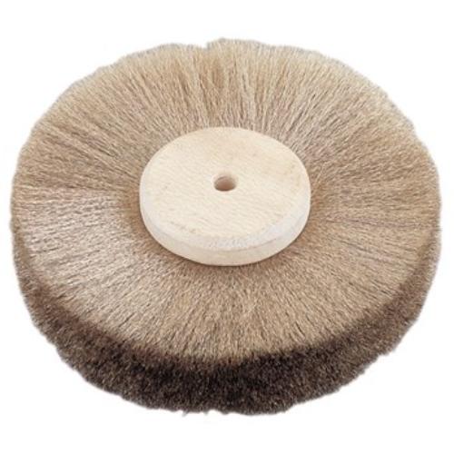 Jaz Jewellery Wheel with wooden center, 150mm diameter, fine polishing for silver surfaces, crafted from durable German silver.