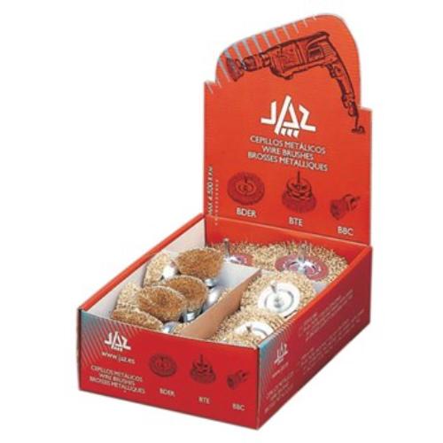24-piece Jaz Wire Wheel Assortment with various brush types for effective surface preparation, rust removal, and polishing tasks.
