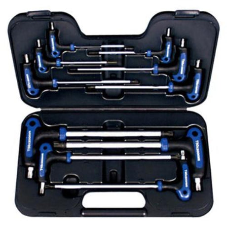 AmPro T-Handle Star Wrench Set featuring 10 durable wrenches for superior torque and ergonomic grip.