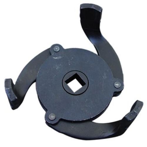 AmPro Universal Oil Filter Wrench in black oxide finish with 3-jaw design, adjustable for 63-99mm filter sizes.