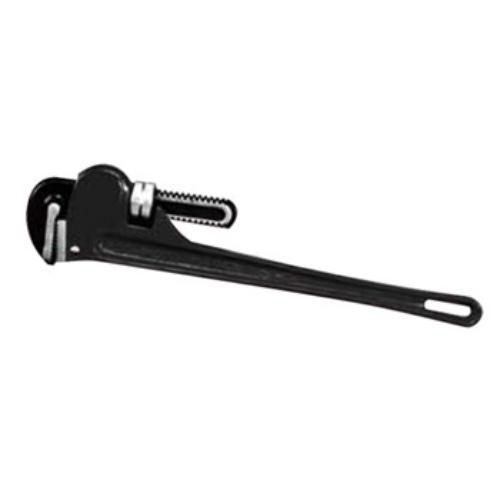 AmPro Pipe Wrench 250mm: durable, heat-treated steel jaws for strong grip; ergonomic handle for comfort in plumbing tasks.