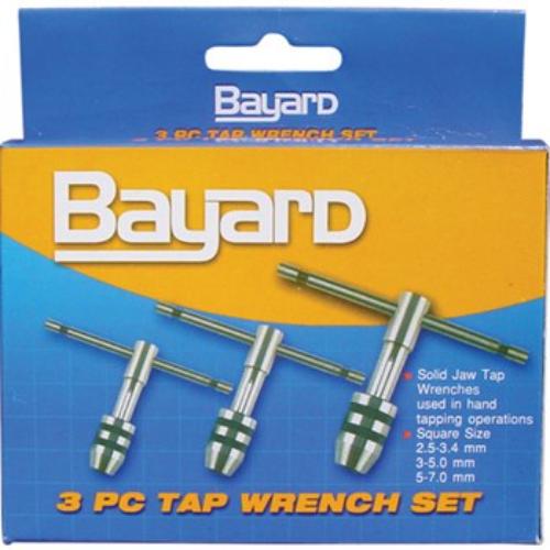 Ozar Tee Handle Tap Wrench Set of 3, with durable construction and secure grip for precise hand tapping tasks.