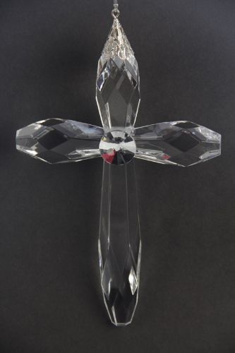 Set of 6 elegant hanging crosses, each 18cm tall, perfect for enhancing home decor with grace and spirituality.