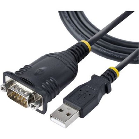 USB to Serial Cable, 3ft length, connects USB Type-A to 9-pin DB9 RS232 for seamless interface with legacy devices.