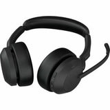 Jabra Evolve2 55 headset with noise-cancelling mic, ANC, and dual connectivity for comfortable hybrid work.