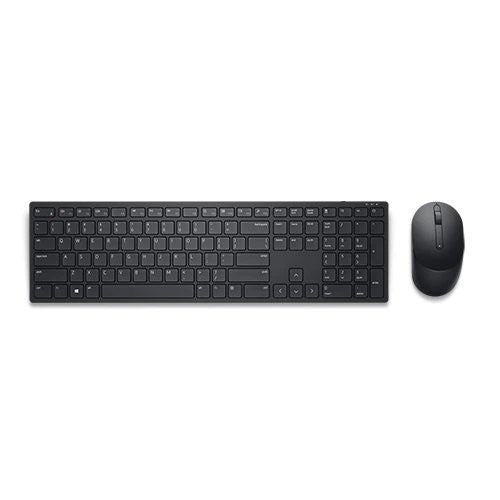 Dell KM5221W wireless keyboard and mouse combo in black, featuring programmable keys, ergonomic design, and long battery life.