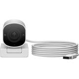 HP 960 4K Webcam featuring 8MP resolution, 60 fps, auto-focus, built-in mic, and 100-degree wide angle for seamless streaming.