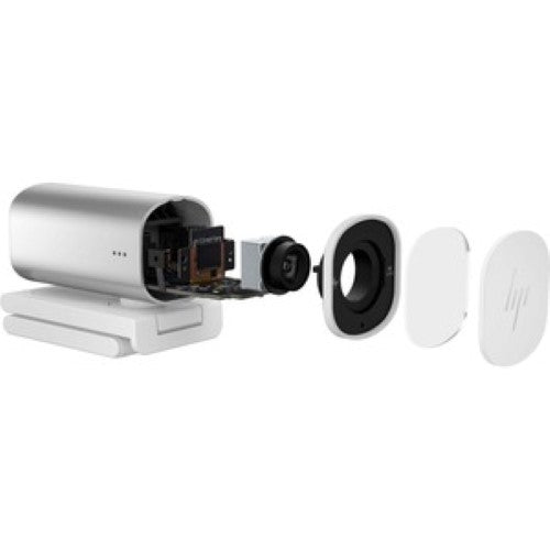 HP 960 4K Webcam featuring 8MP resolution, 60 fps video, auto-focus, and built-in microphone for professional streaming.