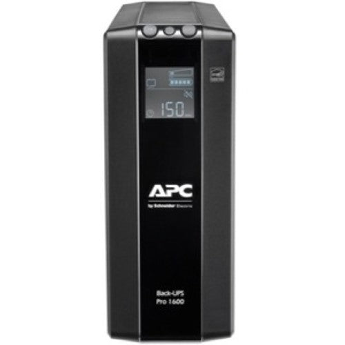 APC Back-UPS Pro BR1600MI UPS with 8 outlets, LCD display, and AVR for reliable power protection and backup during outages.