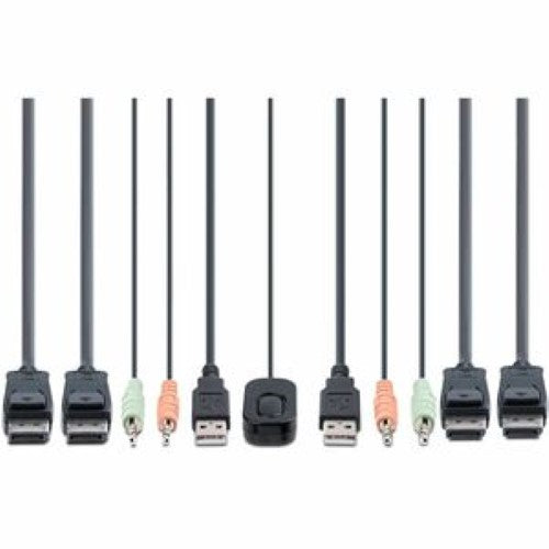 2-Port Dual-Monitor Cable KVM Switchbox - 2 Computer(s) C2-DD46-UA2-CBL-KVM