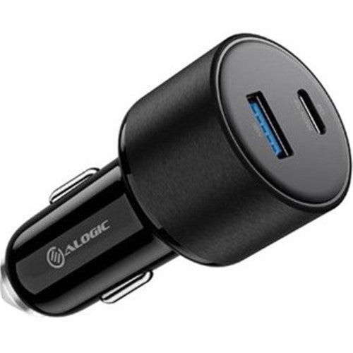 Alogic Rapid Power 100W Car Charger with 1 X USB-C Port & 1 X USB-A Port