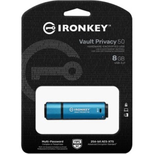 Flash Drive - Kingston IRONKEY VAULT PRIVACY 50 AES-256 FIP (8GB)