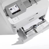 Brother MFCL8390CDW multifunction laser printer, featuring color printing, fast scanning, and robust security in a compact design.