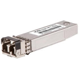 HPE Aruba Instant On 10G SFP+ transceiver, compact design for 10Gbps data transfer over multi-mode fiber, ideal for networking.