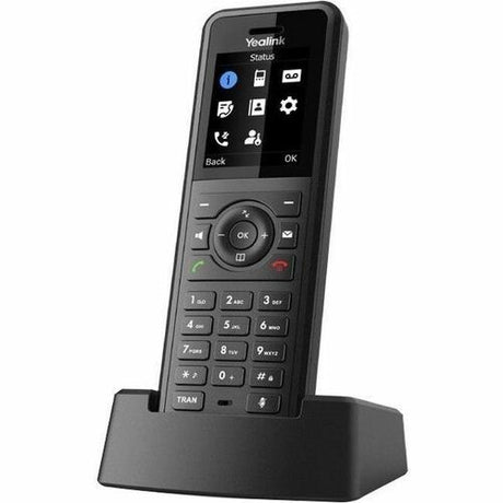 Yealink W57R DECT IP ruggedized phone, featuring IP54 protection, HD audio, vibration alarm, and up to 40 hours talk time.