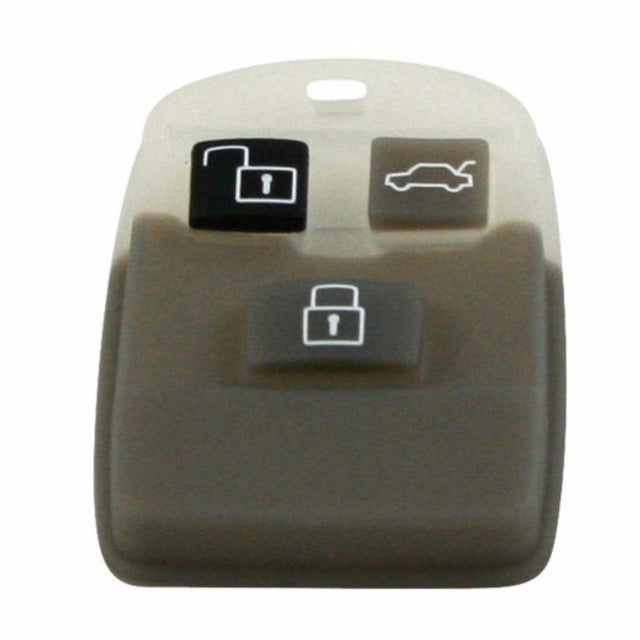 Replacement remote button for Hyundai vehicles featuring three functional buttons.