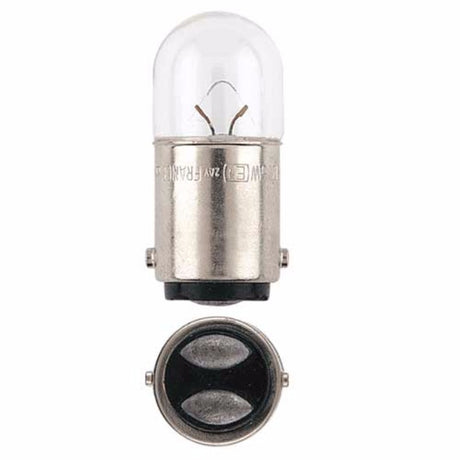 Narva 24V 5W BA15D incandescent globes, pack of 10, compact size for versatile lighting solutions and compliance with ECE standards.