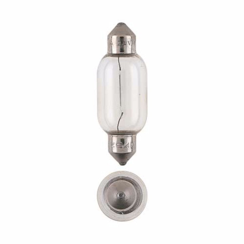 Narva 12V 18W Festoon globes, pack of 10, 15x41mm, reliable incandescent lighting for automotive and marine use.