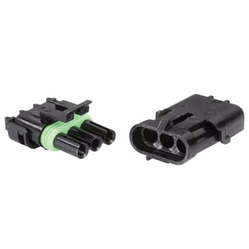 Narva Q/C Male/Female 3way connector for reliable, quick wiring connections in automotive, marine, and industrial settings.