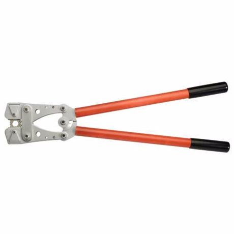 Heavy-duty Narva Cable Hex Crimper for secure crimping of 10-120mm² cables, featuring rotatable jaws for 8 lug sizes.