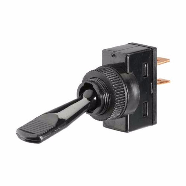 Narva Switch Toggle Off/Return Sprn, a compact SPST switch with 20A rating, ideal for automotive and marine electrical projects.