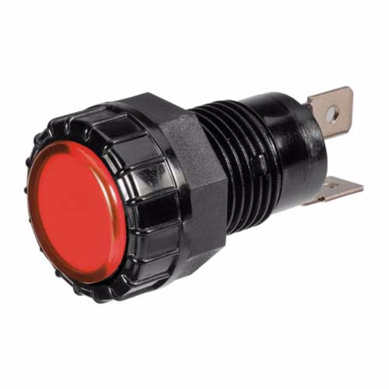 Narva 12V Red LED pilot lamp for automotive and marine use, featuring efficient, bright illumination and durable design.