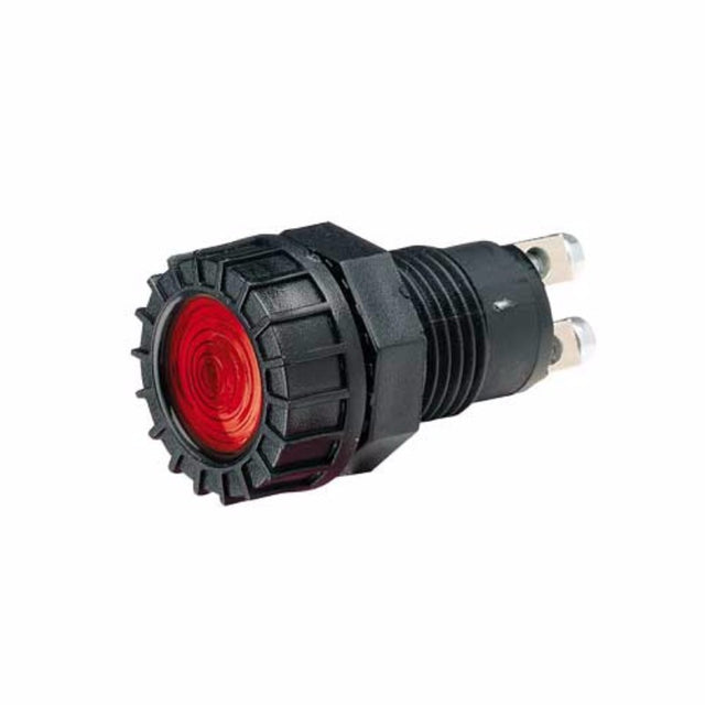 Red Narva 12v pilot lamp, durable and reliable, enhances visibility for automotive alerts and easy installation.