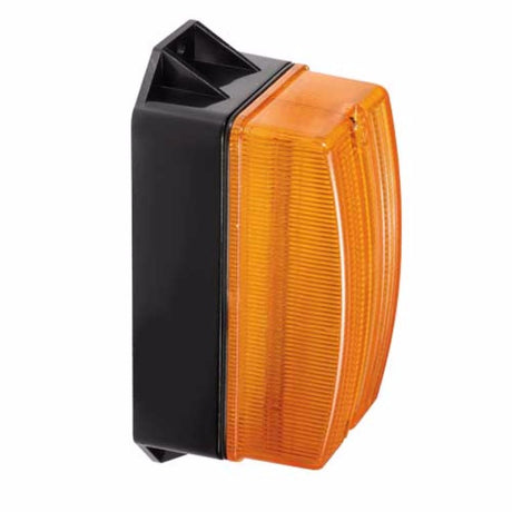 Bright amber strobe LED light for vehicles, 12-80v, weather-resistant, ideal for emergency and construction use.