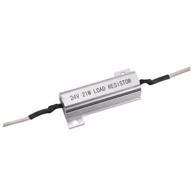 Narva Load Resistor 24V 21W BL2 with aluminum housing for smooth LED lighting performance and easy installation.