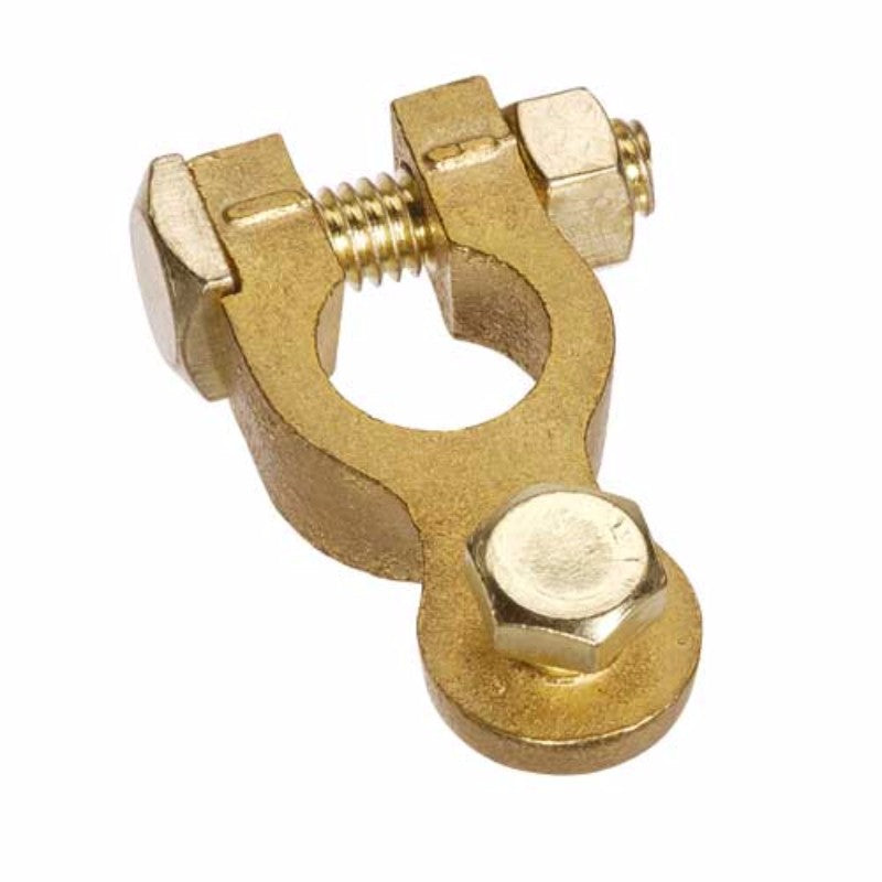 Pack of 10 Projecta Term Brass Studs, durable 5/16" negative posts for reliable electrical connections.