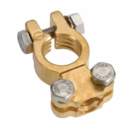 Premium brass saddle terminal for negative posts, suitable for 20-35mm² cables, packed as 10 for reliable electrical connections.