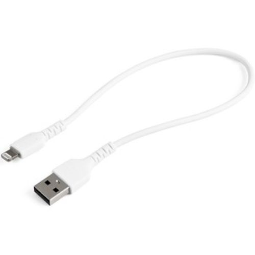 Durable USB-A to Lightning Cable 12" (White)