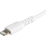Durable USB-A to Lightning Cable 12" (White)