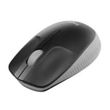 Logitech M190 Wireless Mouse in Charcoal, featuring ergonomic design, seamless connectivity, and 18-month battery life.