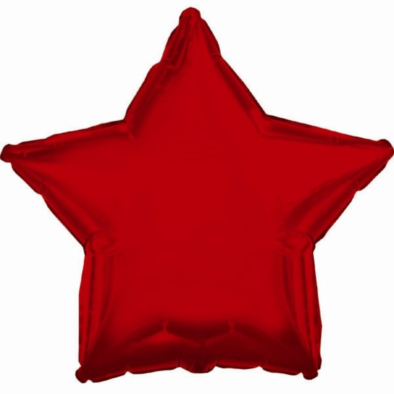Air Filled Balloon - Red Star (9")