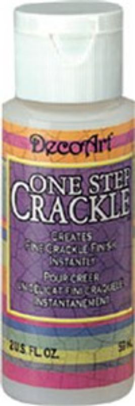 One Step Crackle 2oz: Versatile crackle medium for achieving stunning antique or modern finishes in one easy application.