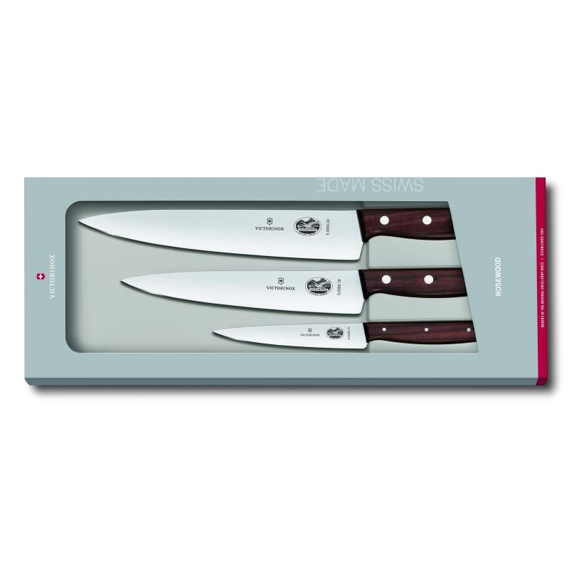 Victorinox Kitchen Knife 3 Pieces Set | Rosewood Handle