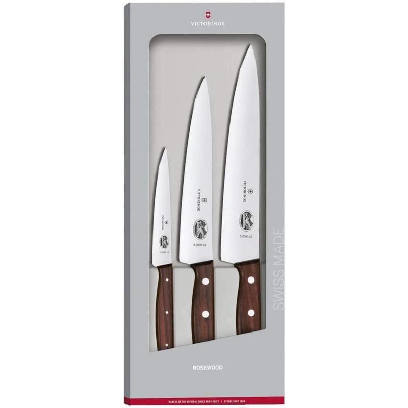 Victorinox Kitchen Knife 3 Pieces Set | Rosewood Handle