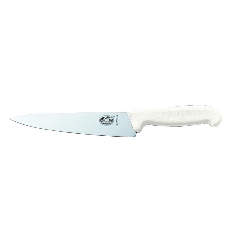 25 cm Victorinox Fibrox Carving Knife with ergonomic non-slip handle and high carbon stainless steel blade, perfect for slicing meats.