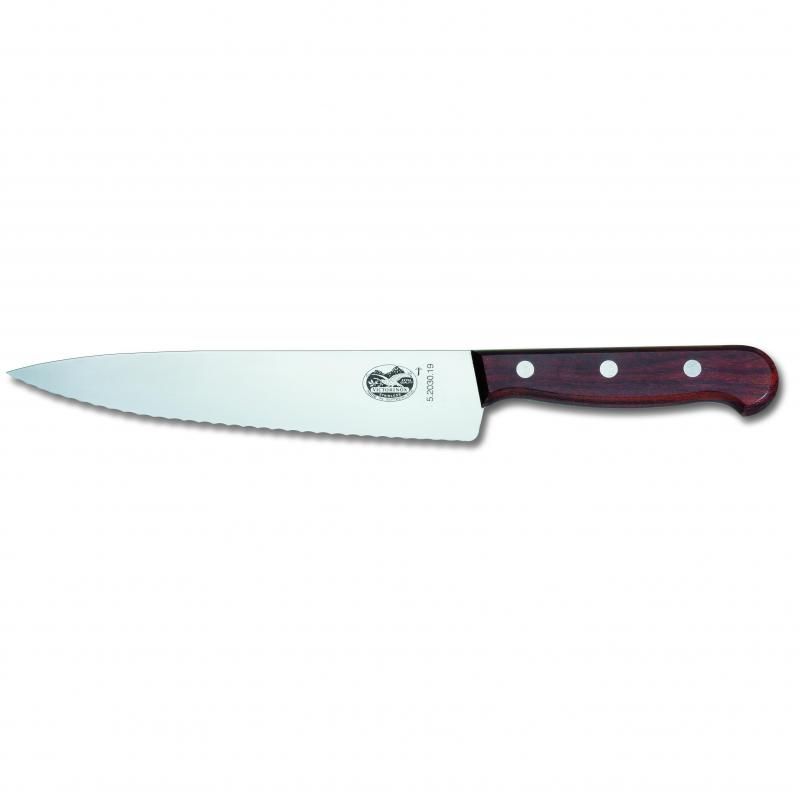 Victorinox Cooks Carving Knife Wavy Edge 19cm | Rosewood