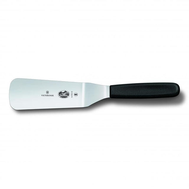 Victorinox spatula with 16cm offset blade and 12cm nylon spreader, featuring an ergonomic non-slip handle for precision and comfort.