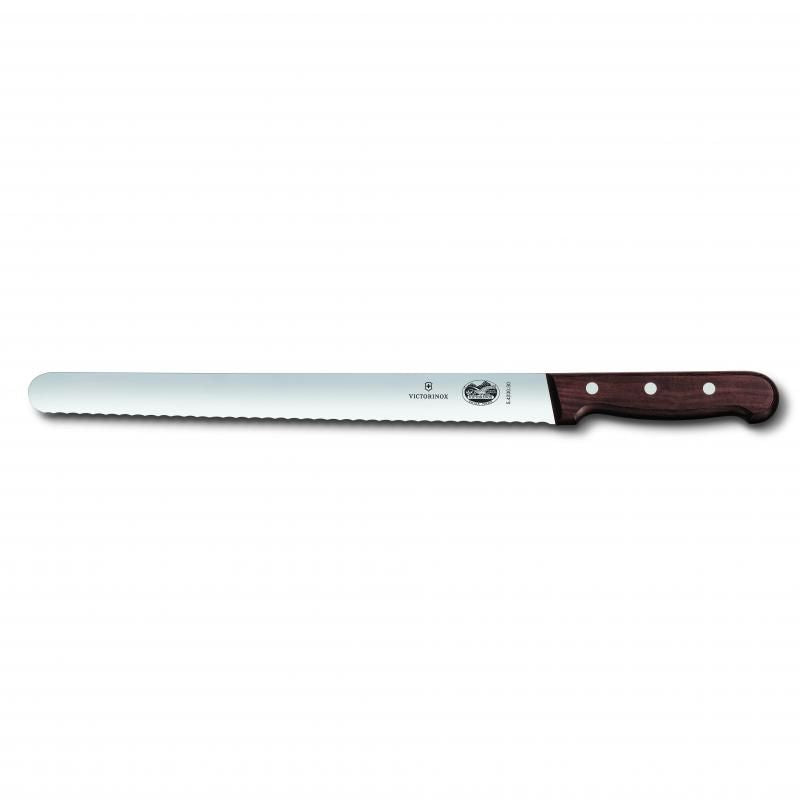 Victorinox Slicing Knife Round Wavy Edge 25cm | Rosewood